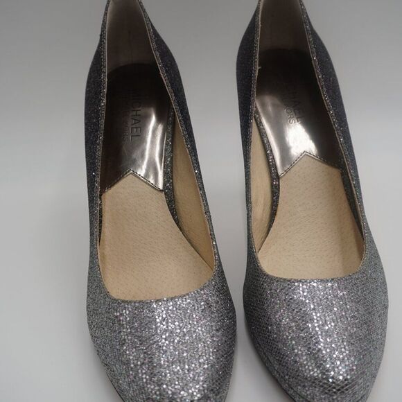 Michael Kors Ombre gunmetal Glitter Pumps, Textile upper/leather lining Sz 9.5. - Picture 8 of 8